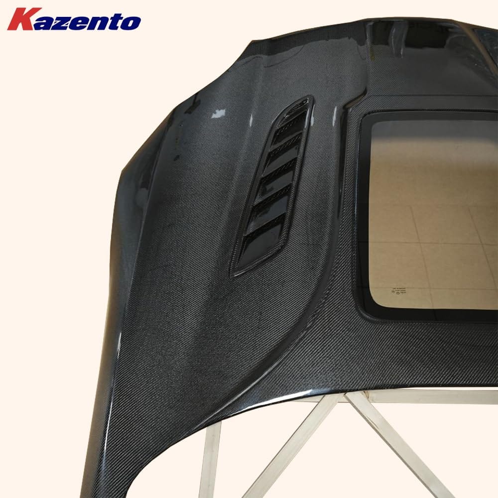 For Jaguar F-Type 2009-2019 Carbon Fiber Clear Glass Hood Bonnet Kazento Carbon Parts 车身侧板 Carbon Fiber FTYPE-HOOD-GL-CF