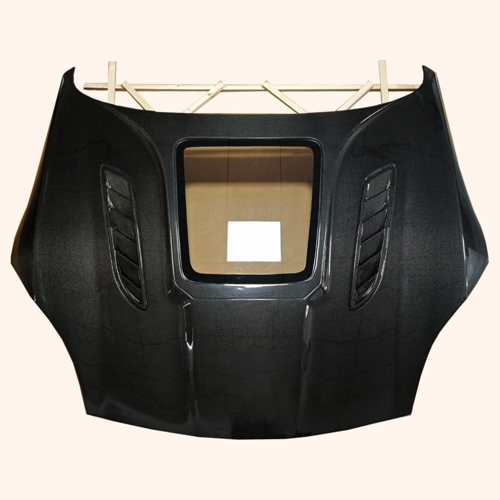 For Jaguar F-Type 2009-2019 Carbon Fiber Clear Glass Hood Bonnet Kazento Carbon Parts 车身侧板 Carbon Fiber FTYPE-HOOD-GL-CF