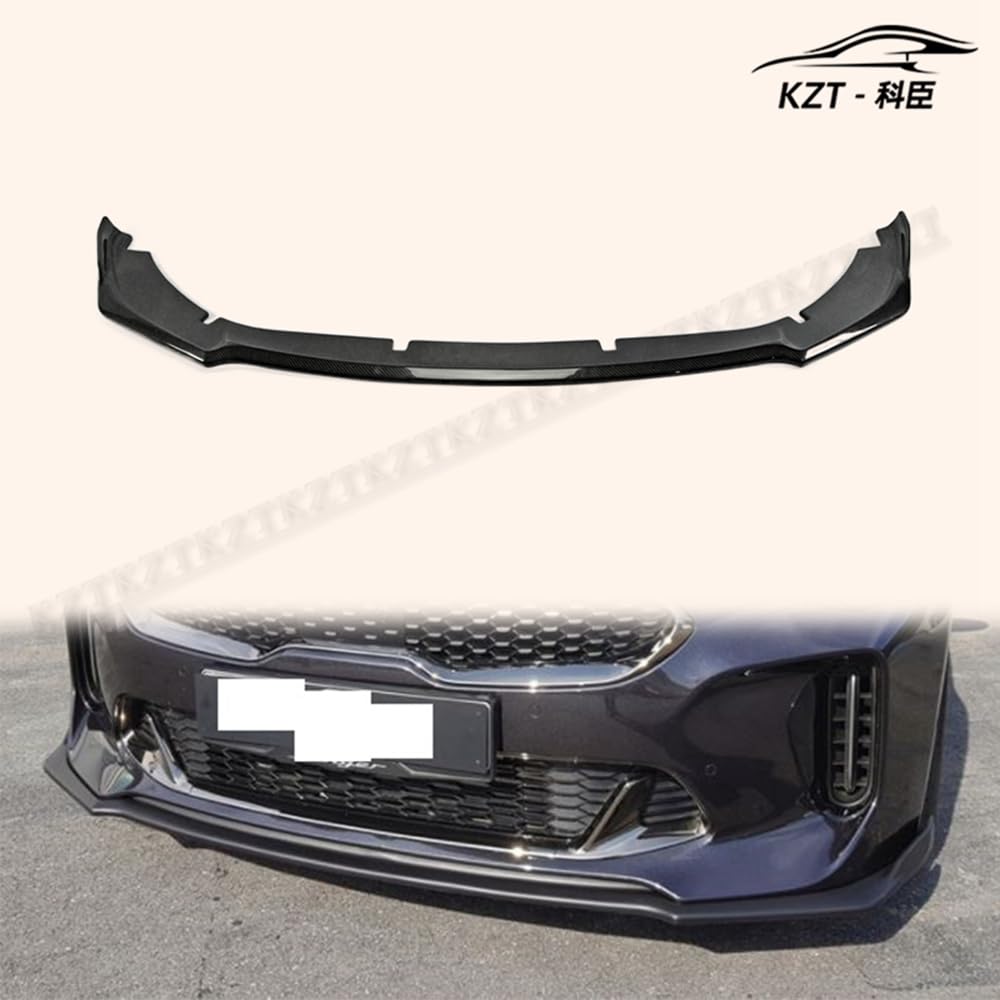 For Kia Stinger Type M Front Bumper Lip Chin Splitter Spoiler Carbon Fiber Body Kits Kazento Carbon Parts 车身侧板 STINGER-FL-M-CF