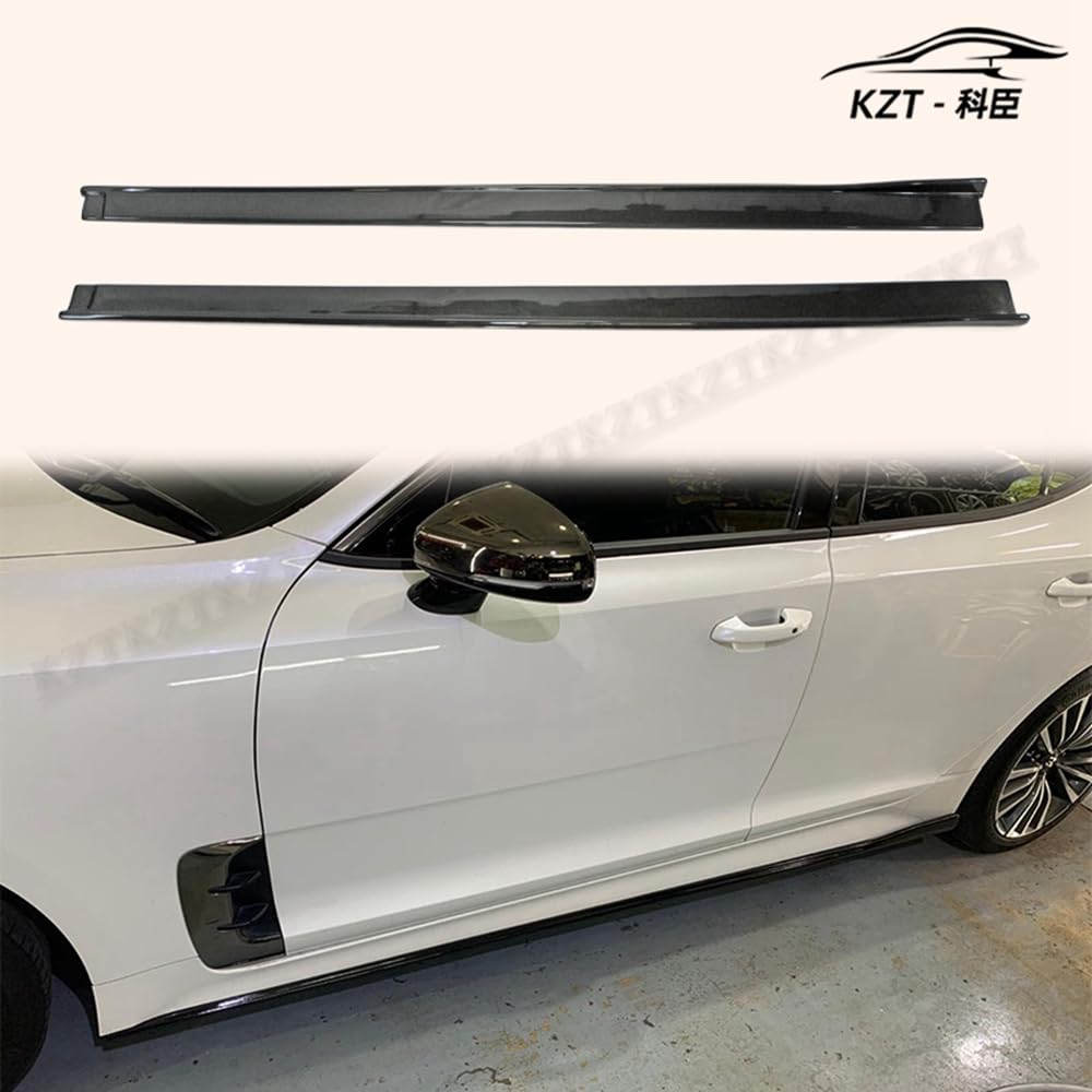For Kia Stinger Type M Side Skirt Extension Rocker Panels Side Part Carbon Fiber Body Kit Replacement Kazento Carbon Parts 车身侧板 STINGER-SSX-M-CF