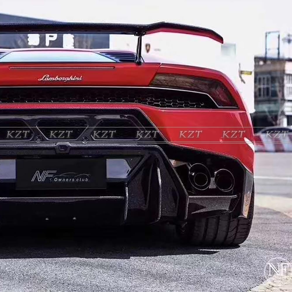 For Lamborghini Huracan LP610 V Style Carbon Fiber Rear Bumper Diffuser Kazento Carbon Parts 车身侧板 LP610-RB-V-CF