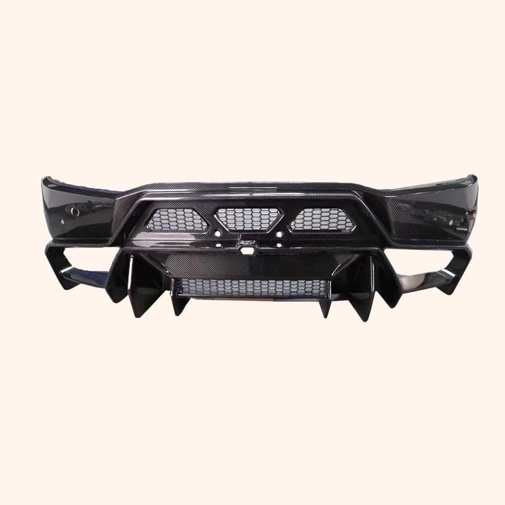 For Lamborghini Huracan LP610 V Style Carbon Fiber Rear Bumper Diffuser Kazento Carbon Parts 车身侧板 LP610-RB-V-CF