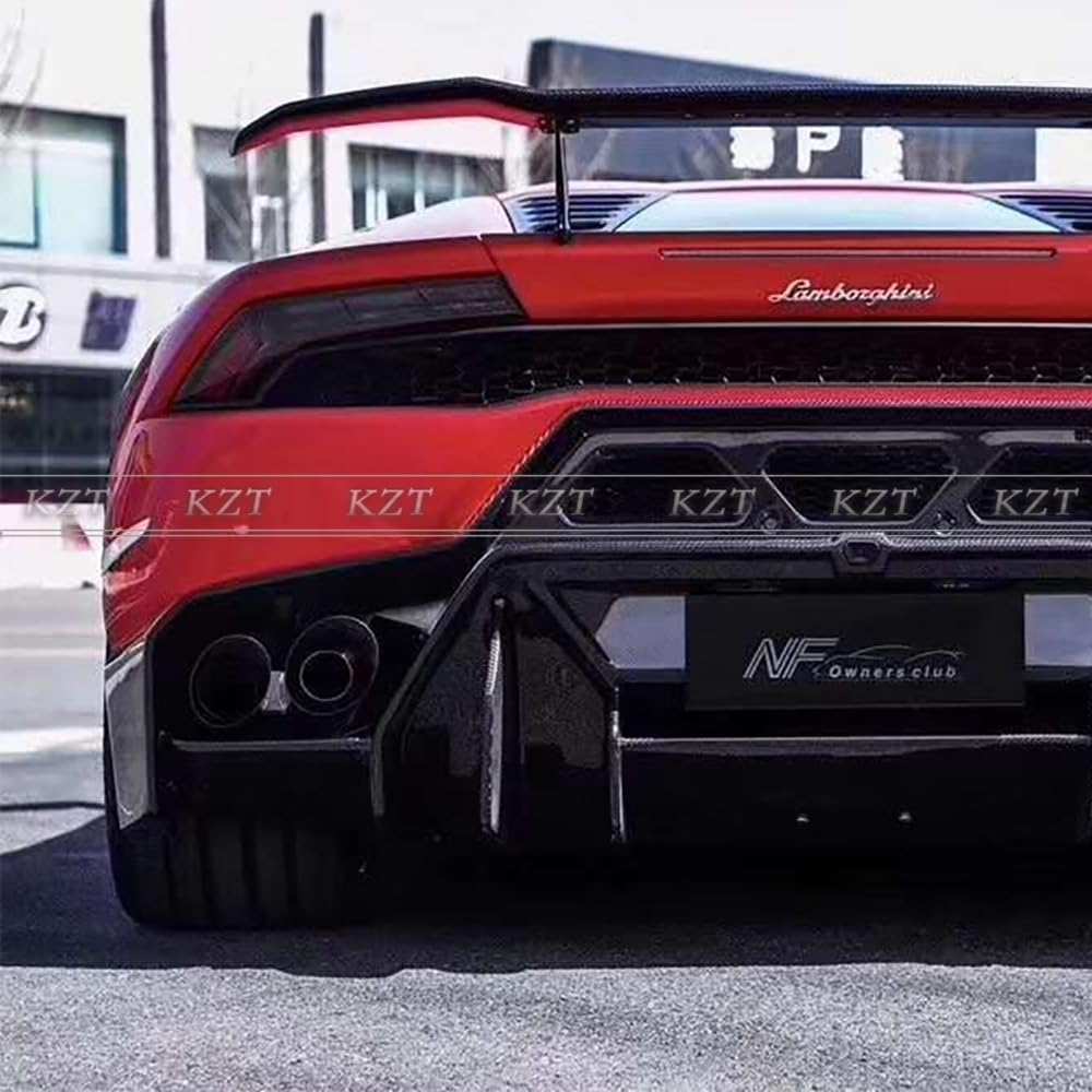 For Lamborghini Huracan LP610 V Style Carbon Fiber Rear Bumper Diffuser Kazento Carbon Parts 车身侧板 LP610-RB-V-CF