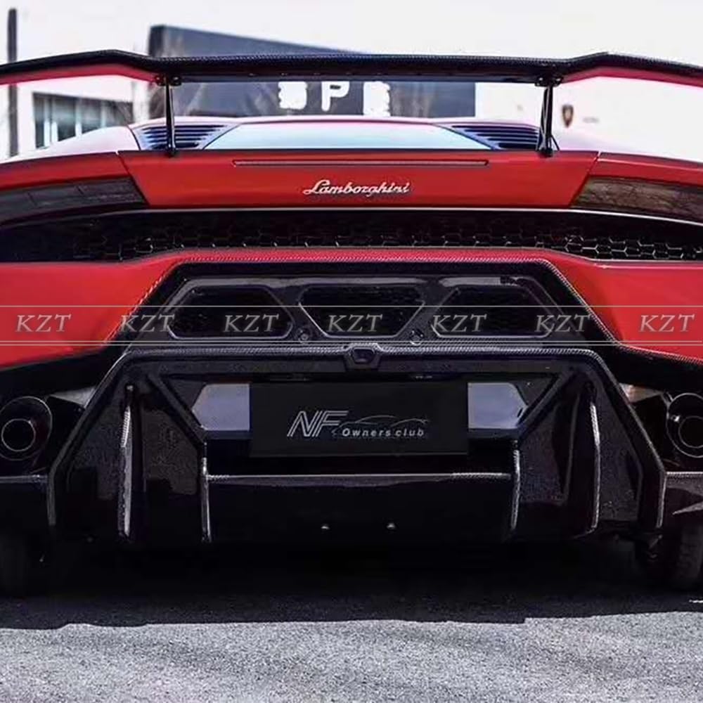 For Lamborghini Huracan LP610 V Style Carbon Fiber Rear Bumper Diffuser Kazento Carbon Parts 车身侧板 LP610-RB-V-CF