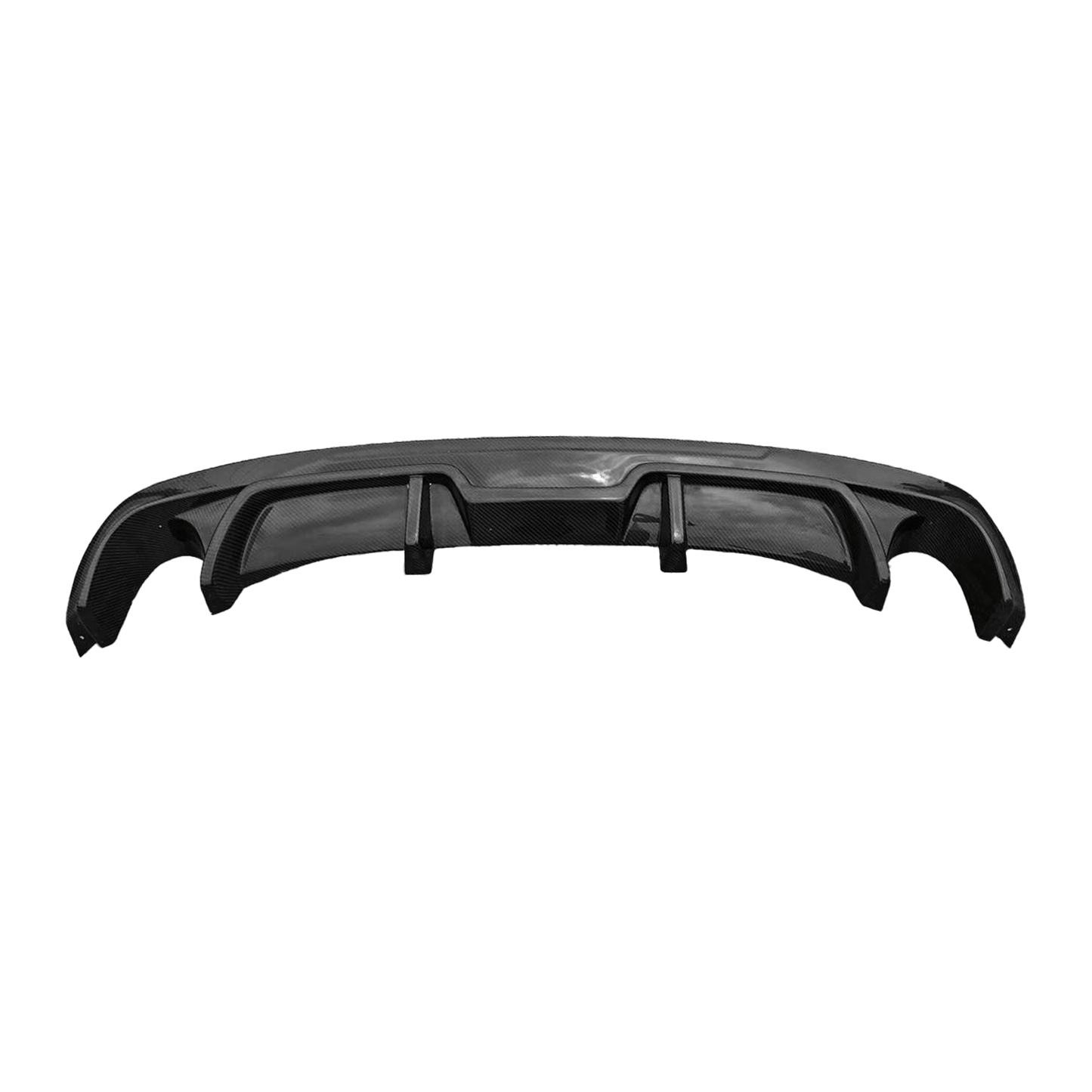 For Mazda 3 Axela 2017-18 5D Hatchback Carbon KZ Style Rear Bumper Diffuser Lip