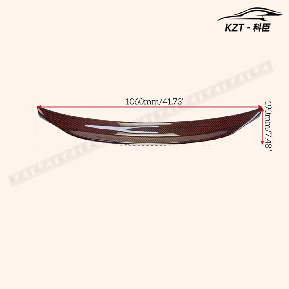 For MAZDA Mx5 Nc Ncec Roster Miata Epa Type 3 Spoiler (Prht Hard Top Only) Carbon Fiber (Red Color) Car Body Parts Kits Kazento Carbon Parts 车身侧板 MX5-RS-EPA3-NC-RCF2