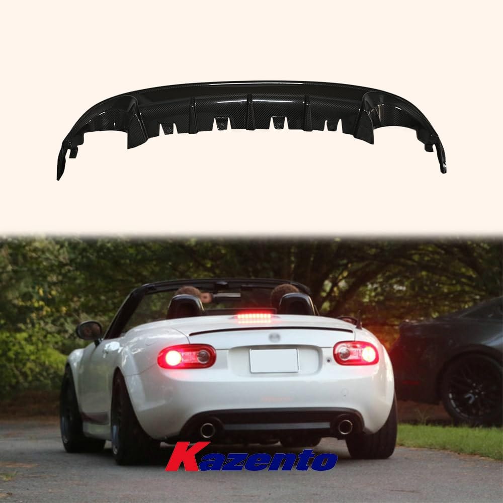For Mazda Mx5 Roaster Miata Nc 1 2 3 Spt Style Rear Diffuser (Twin Exhaust Exit, For Oem Rear Bumper) Carbon Fiber Kazento Carbon Parts 车身侧板 MX5-DIF-SPT-NC-CF