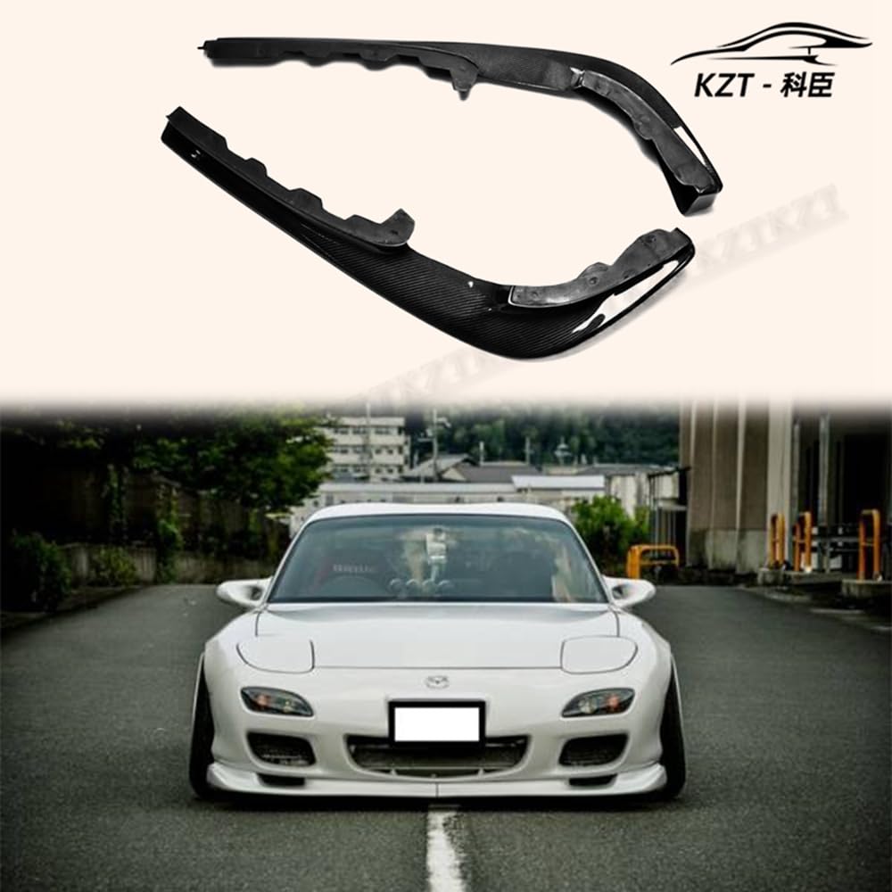 For Mazda Rx7 Fd3S Oem Front Bumper Lip (2Pcs) (For 1993-1999 Model) Chin Splitter Spoiler Carbon Fiber Body Kits Kazento Carbon Parts 车身侧板 FD3S-FL-OE-CF