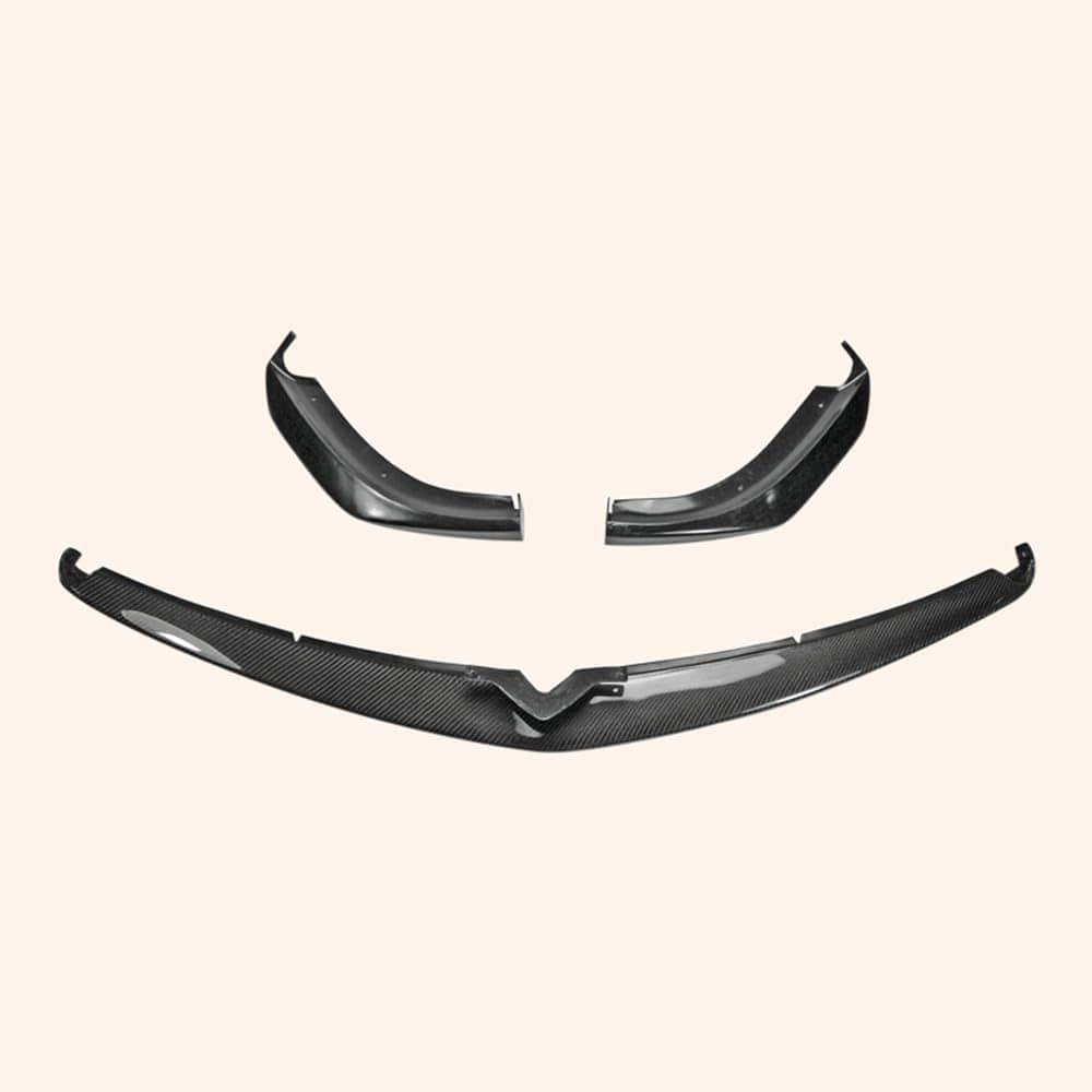 for Mazda Rx8 Late 09-12 R3 Tk Style 3Pcs Front Bumper Lip Chin Splitter Spoiler Partial Carbon Fiber(Mid Piece) Body Kits Kazento Carbon Parts 车身侧板 RX8-FL-TK-LATE-P25