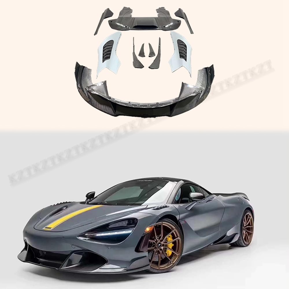 For Mclaren 720S Carbon Fiber VT Style Body Kits 10pcs FL/RL/DIF/HOOD/KITS Kazento Carbon Parts 车身侧板 720S-BODY-VT-CF