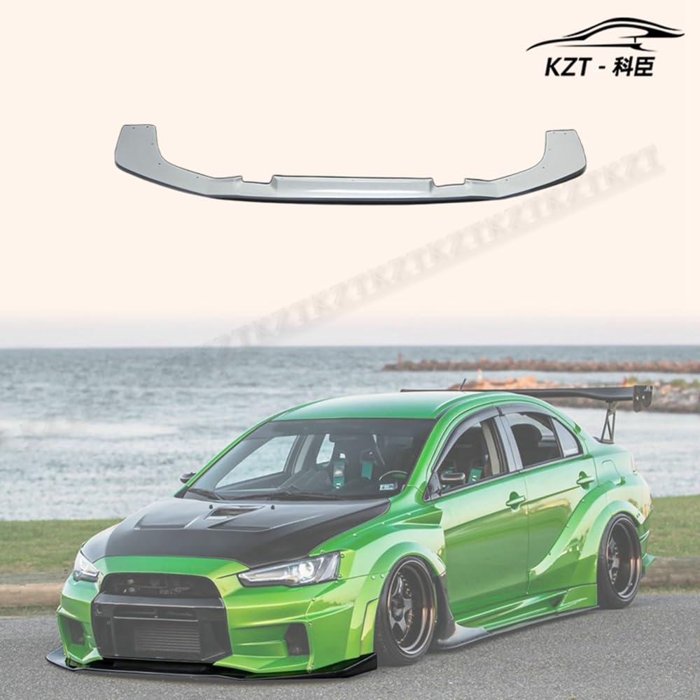 For Mitsibishi Evo 10 Vrsv2 Wide Style Front Bumper Lip (Only Can Be Used On Wide Body Kit) Chin Splitter Spoiler Fiber Glass Body Kits Kazento Carbon Parts 车身侧板 EVO10-FL-VA2-FRP