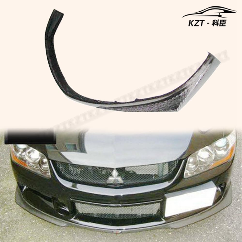 For Mitsibishi Evolution 9 Ralliart Front Bumper Lip Chin Splitter Spoiler Carbon Fiber Body Kits Kazento Carbon Parts 车身侧板 EVO9-FL-RALLI-CF