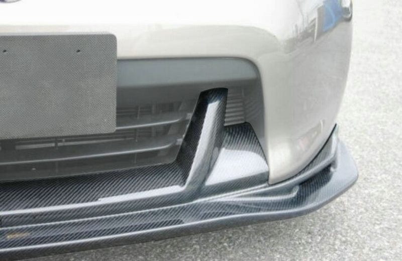 For Nissan 09-12 370Z Z34 Zenki Early Model Tps Style Front Bumper Lip (Pre-Facelift) Chin Splitter Spoiler Carbon Fiber Body Kits Kazento Carbon Parts 车身侧板 370Z-FL-TS-EA-CF
