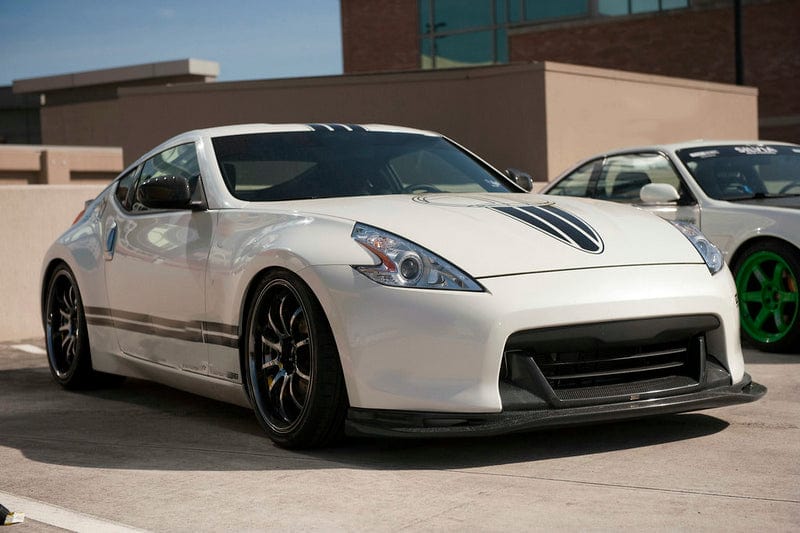 For Nissan 09-12 370Z Z34 Zenki Early Model Tps Style Front Bumper Lip (Pre-Facelift) Chin Splitter Spoiler Carbon Fiber Body Kits Kazento Carbon Parts 车身侧板 370Z-FL-TS-EA-CF