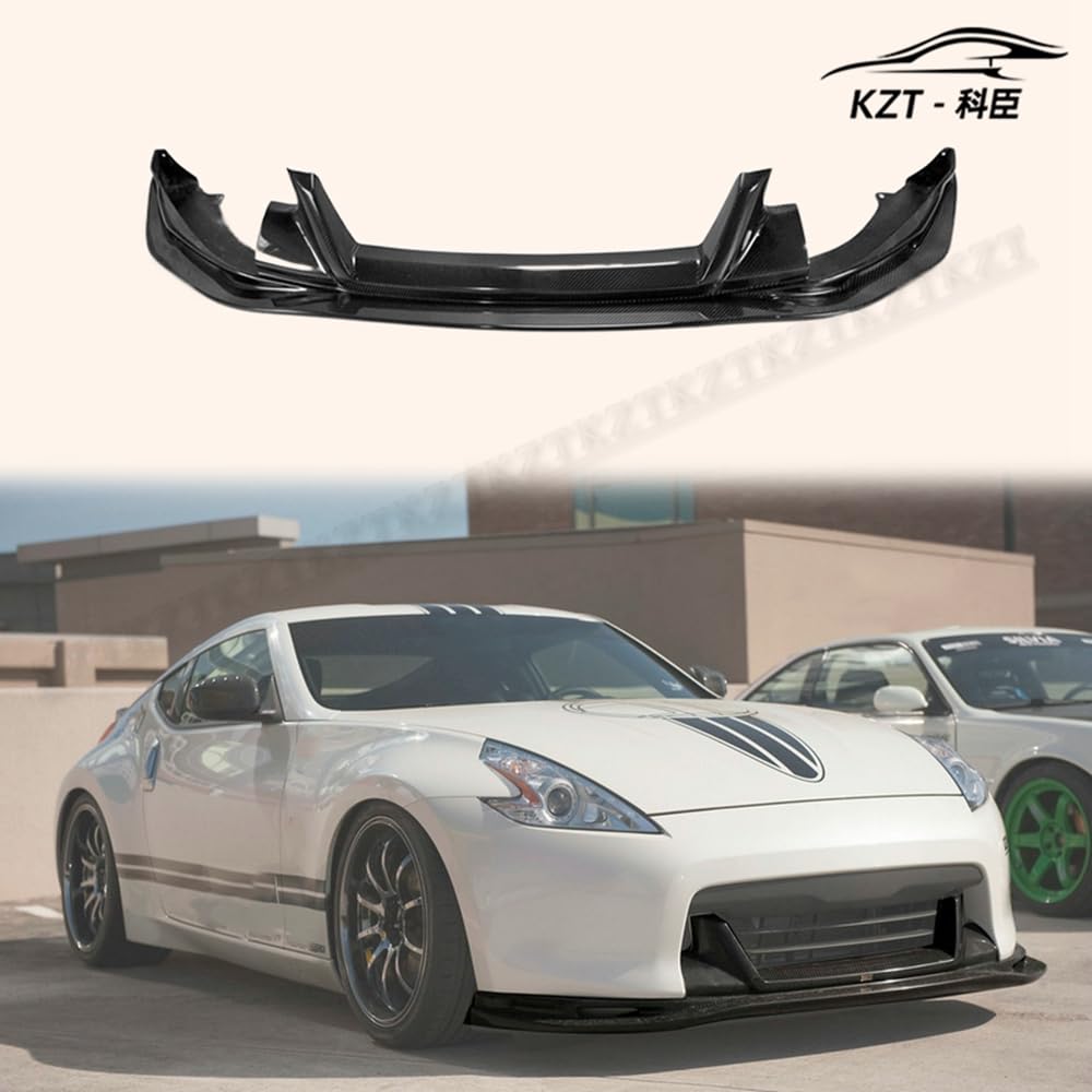For Nissan 09-12 370Z Z34 Zenki Early Model Tps Style Front Bumper Lip (Pre-Facelift) Chin Splitter Spoiler Carbon Fiber Body Kits Kazento Carbon Parts 车身侧板 370Z-FL-TS-EA-CF