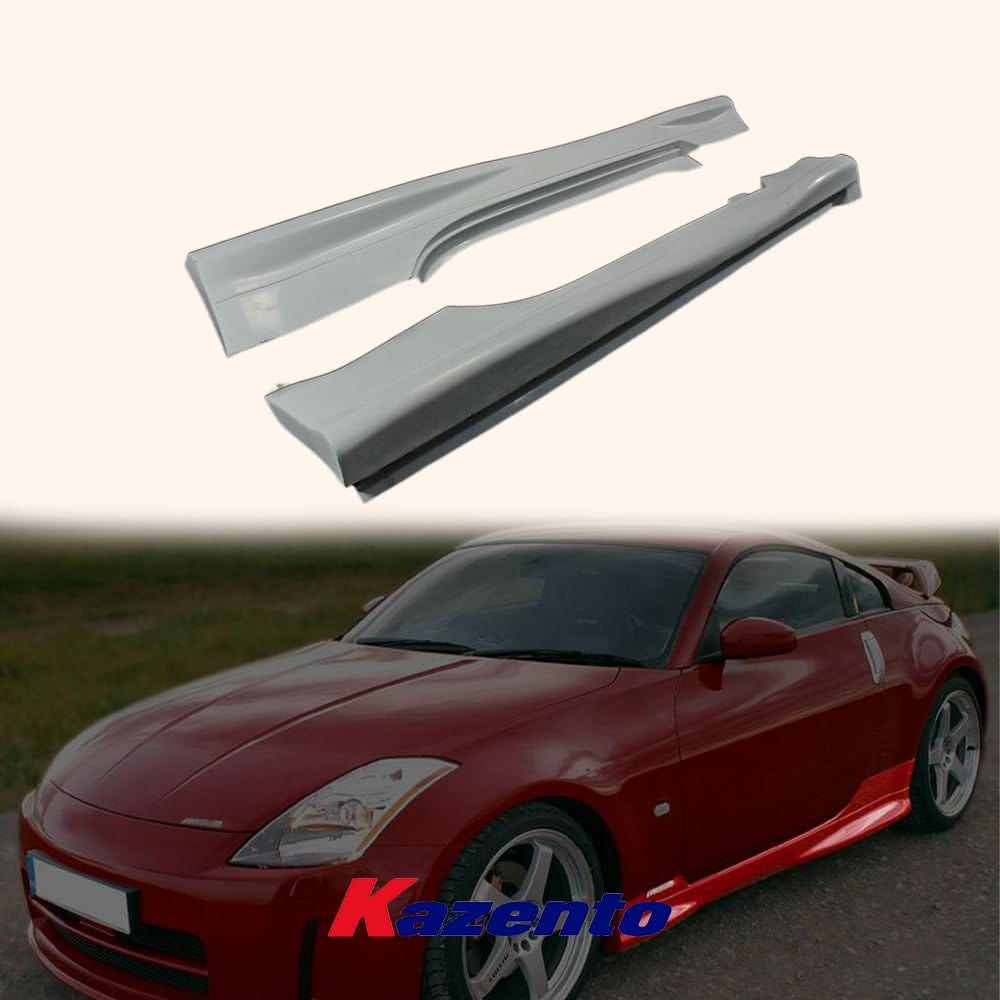 For Nissan 350Z Nis Version 1 Side Skirts Rocker Panels Side Part Fiber Glass Body Kit Replacement Kazento Carbon Parts 车身侧板 350Z-SS-NISM1-FRP