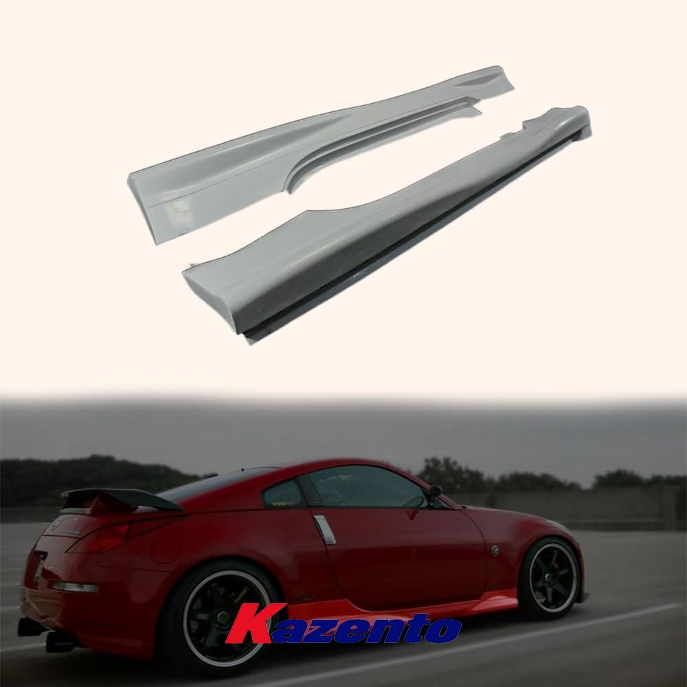 For Nissan 350Z Nis Version 1 Side Skirts Rocker Panels Side Part Fiber Glass Body Kit Replacement Kazento Carbon Parts 车身侧板 350Z-SS-NISM1-FRP