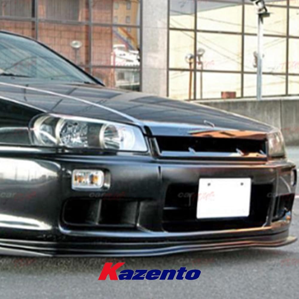 For Nissan R34 Gtt Type D1 Front Bumper Lip Chin Splitter Spoiler Carbon Fiber Body Kits Kazento Carbon Parts 车身侧板 R34-FL-D1-CF