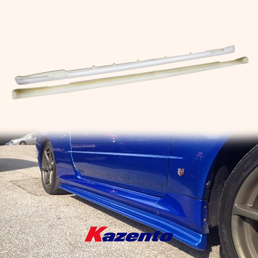 For Nissan Skyline R34 Gtr Nis Side Skirt Extension(189Cm) Rocker Panels Side Part Fiber Glass Body Kit Replacement Kazento Carbon Parts 车身侧板 R34-SS-NIS-FRP