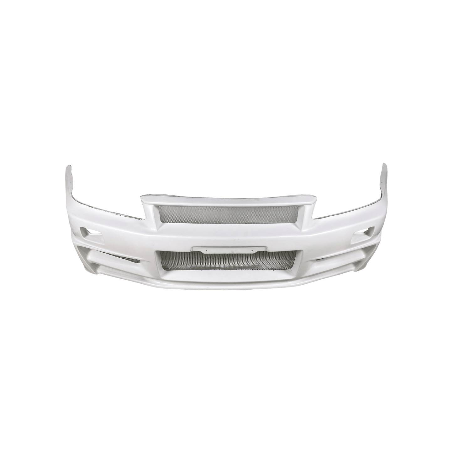 For Nissan Skyline R34 (GTR Only) NIS Type ZTune Fiberglass Unpaint Front Bumper Kazento Carbon Parts Fiber Glass (Unpaint) R34-FB-ZT-GTR-FRP