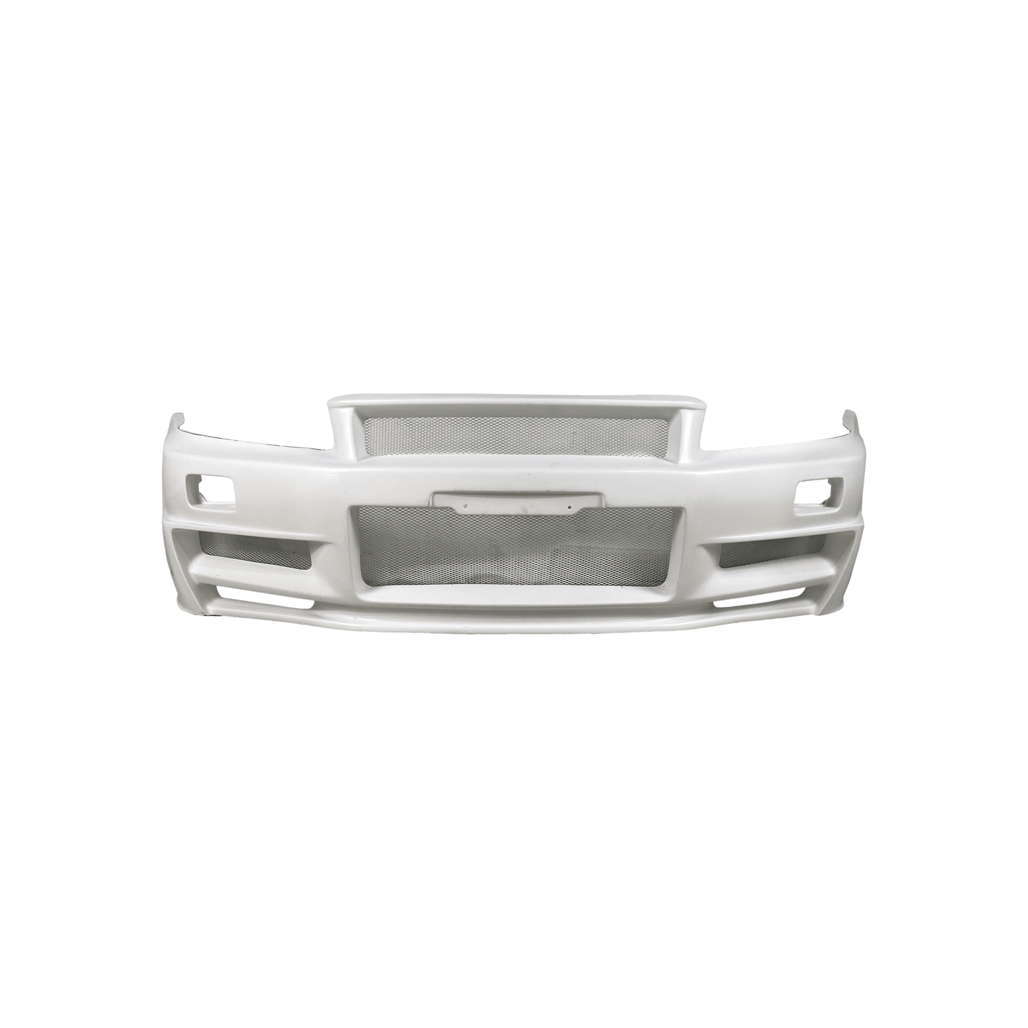 For Nissan Skyline R34 (GTR Only) NIS Type ZTune Fiberglass Unpaint Front Bumper Kazento Carbon Parts Fiber Glass (Unpaint) R34-FB-ZT-GTR-FRP