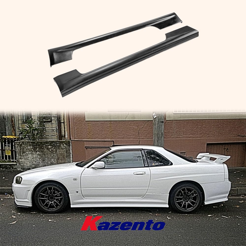For Nissan Skyline R34 Gtt Esb Style Side Skirt Rocker Panels Side Part Fiber Glass Body Kit Replacement Kazento Carbon Parts 车身侧板 R34-SS-ESB-GTT-FRP