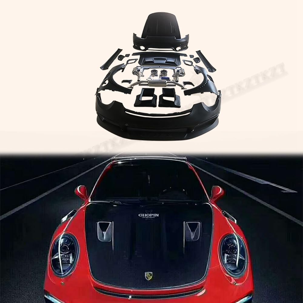 For Porsche 991 Body Kits GT2RS Fiber Glass (991.1 need extra DRL + TL) not with Exhaust Kazento Carbon Parts 车身侧板 991-BODY-GT2RS-FRP