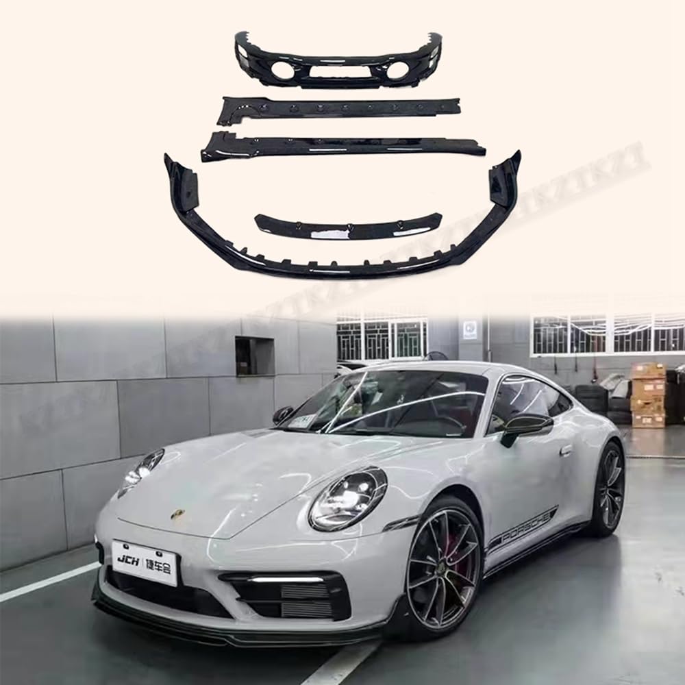 For Porsche 992 Carrera FX Aero Kits Carbon Fiber Rear Lip+Front Lip+Side Skirts Kazento Carbon Parts 车身侧板 992-AERO-FX-CF