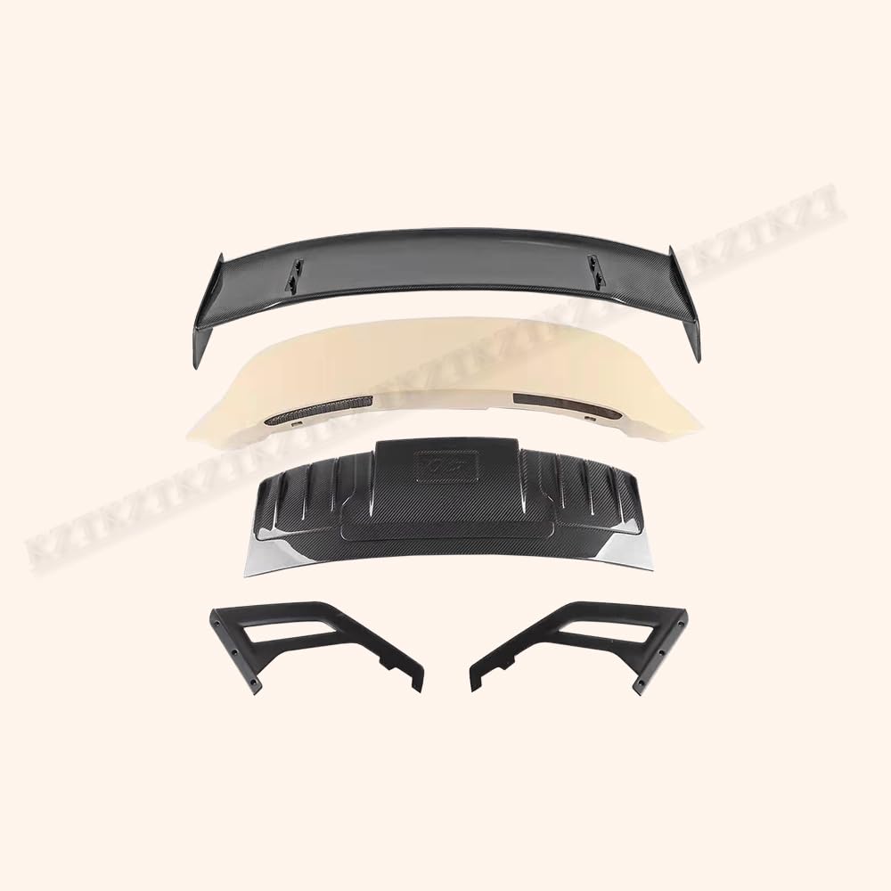For Porsche 992 Carrera Rear Spoiler Wing GT3 Style Carbon Fiber Kazento Carbon Parts 车身侧板 992-RS-GT3-CF
