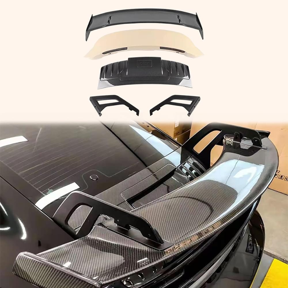 For Porsche 992 Carrera Rear Spoiler Wing GT3 Style Carbon Fiber Kazento Carbon Parts 车身侧板 992-RS-GT3-CF