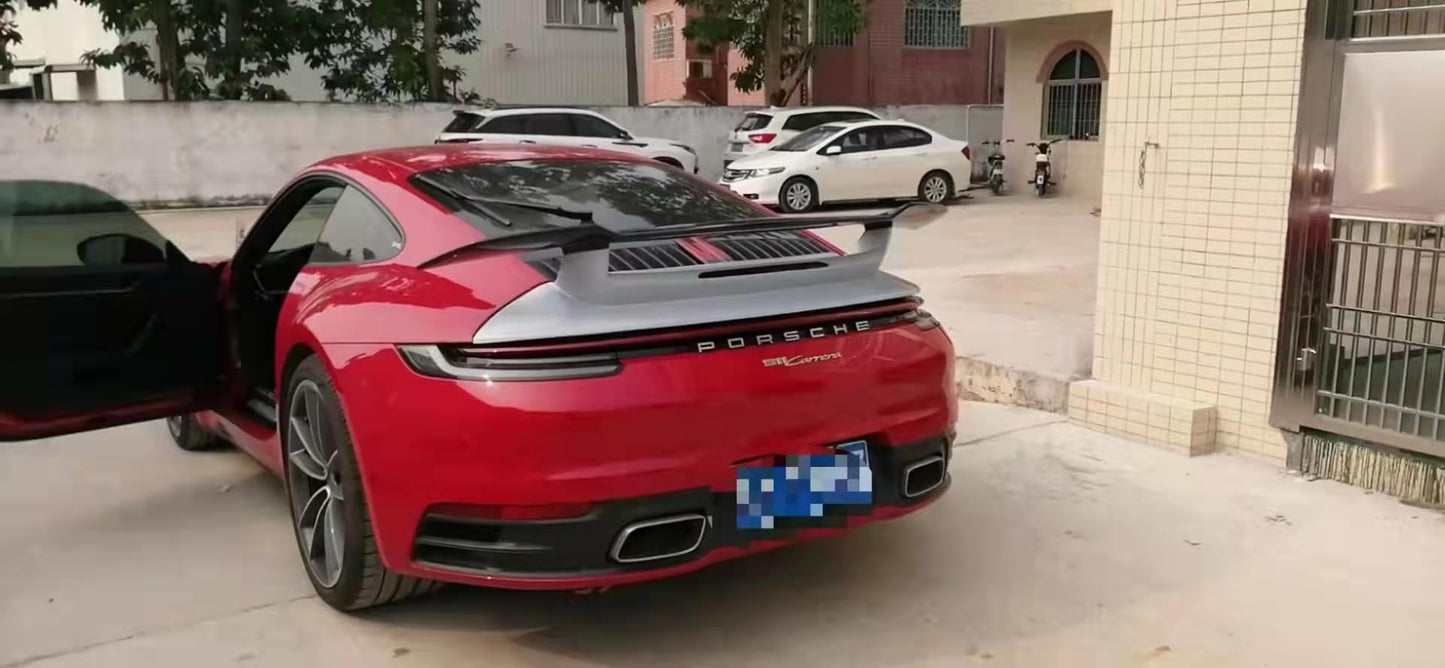 For Porsche 992 Carrera SDD Style Carbon Fiber Rear Spoiler Wing Kazento Carbon Parts 车身侧板 992-RS-SD-CF