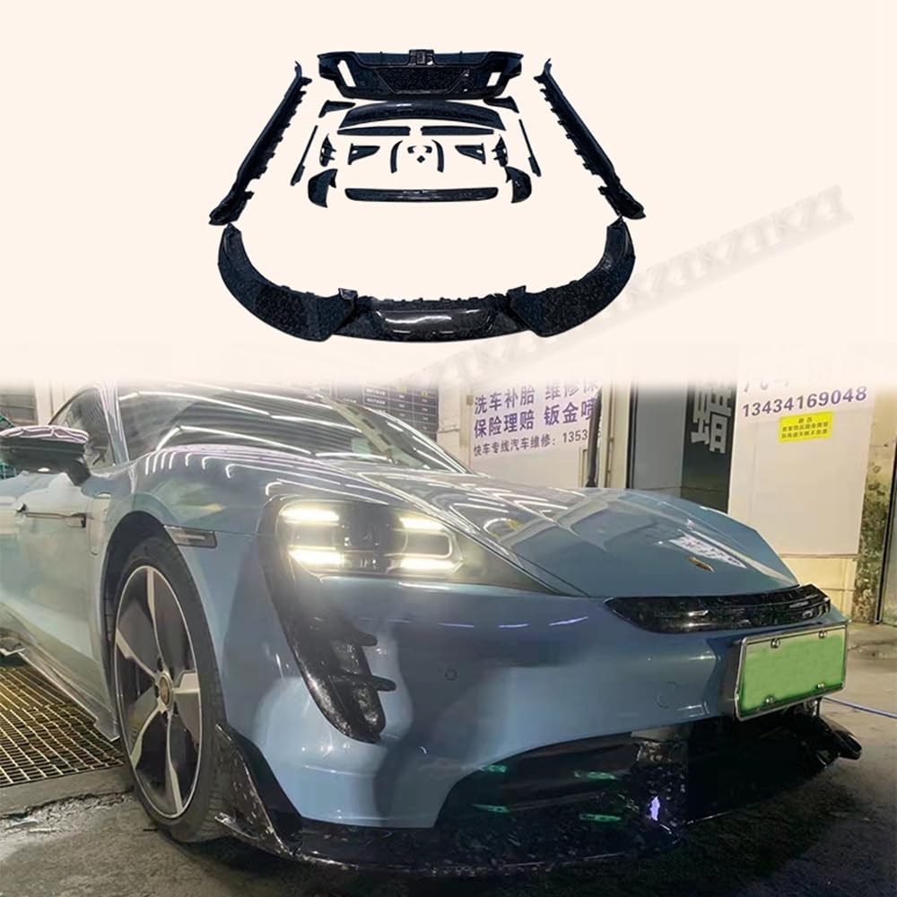 For Porsche Taycan Body Kits MSR Style Forged Carbon Fiber (items are shown in pic) Kazento Carbon Parts 车身侧板 TAYCAN-BODY-MSR-CF