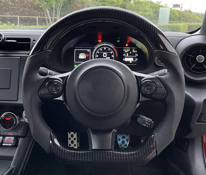 For Toyota GR86 ZN8 ZD8 2021-24 Coupe Carbon D Style Steering Wheel Replacement Kazento Carbon Parts Carbon Fiber GR86-STEERING-D-CF
