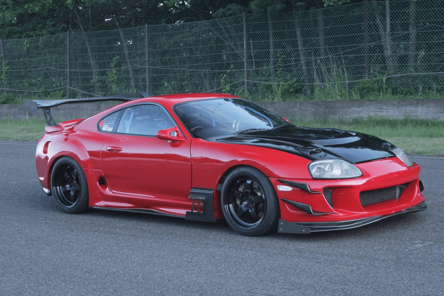 For Toyota Supra JZA80 KZ Style Carbon Aero Mirror (Right Hand Drive Vehicle) Kazento Carbon Parts Carbon Fiber SUPRA-MC-TI-GND-R-CF