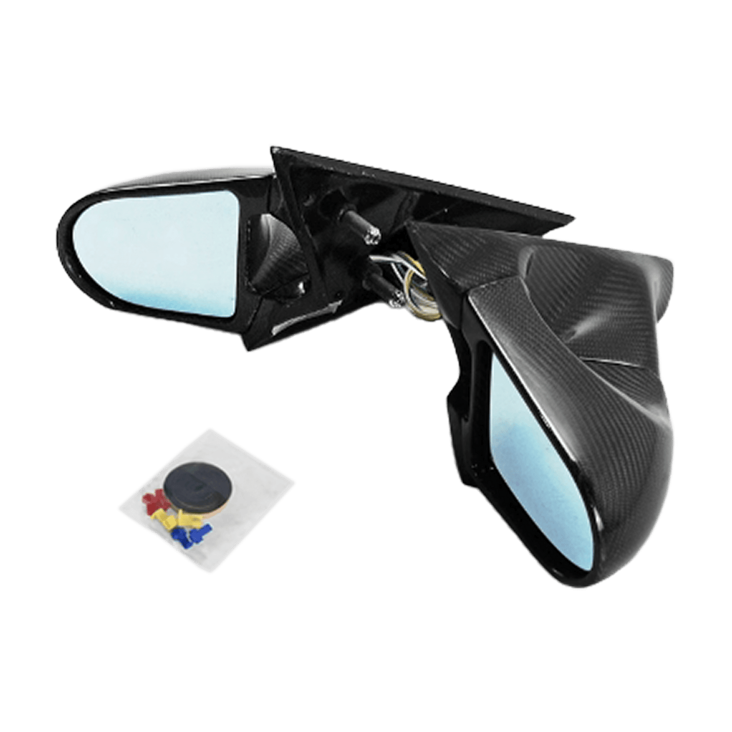For Toyota Supra JZA80 KZ Style Carbon Aero Mirrors (Left Hand Drive Vehicle) Kazento Carbon Parts Carbon Fiber SUPRA-MC-TI-GND-L-CF
