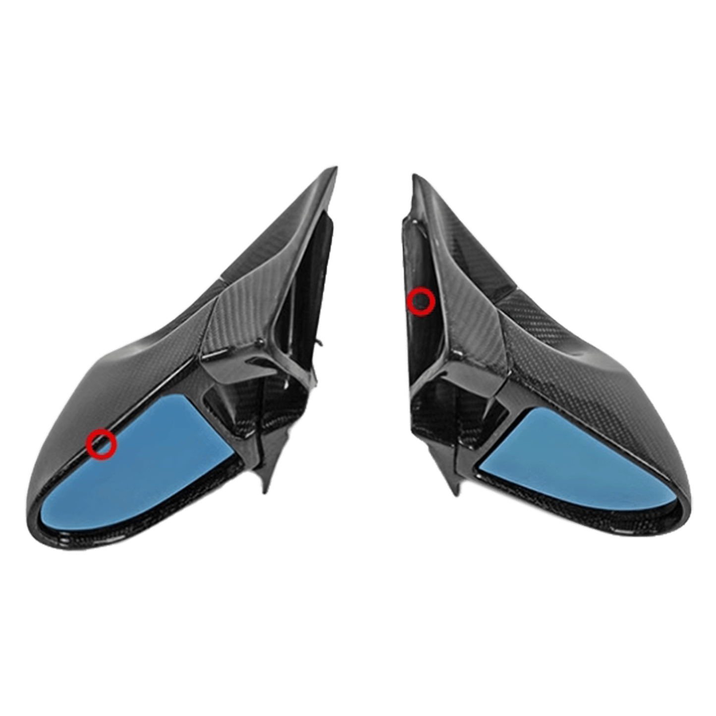 For Toyota Supra JZA80 KZ Style Carbon Aero Mirrors (Left Hand Drive Vehicle) Kazento Carbon Parts Carbon Fiber SUPRA-MC-TI-GND-L-CF