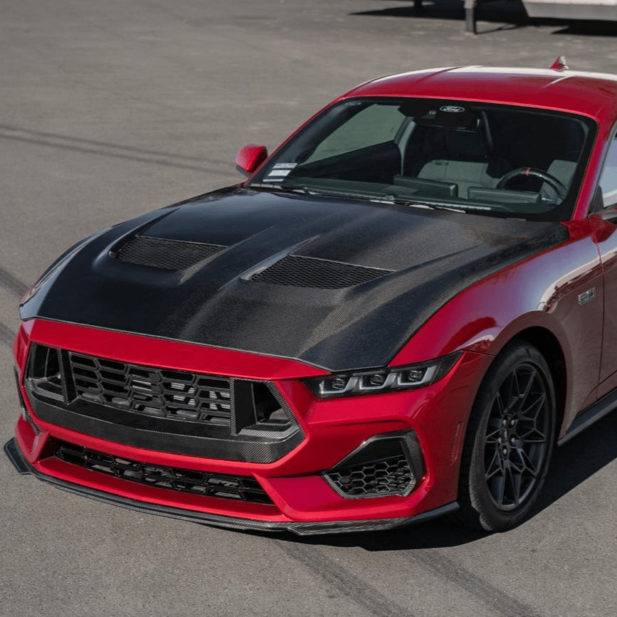 Ford Mustang 2024 7th Gen S650 Muscle Pony Car GD Style Carbon Hood Kazento Carbon Parts Bonnets/Hoods Carbon Fiber MUST24-HOOD-GD-CF