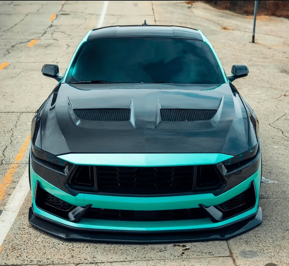 Ford Mustang 2024 7th Gen S650 Muscle Pony Car GD Style Carbon Hood Kazento Carbon Parts Bonnets/Hoods Carbon Fiber MUST24-HOOD-GD-CF