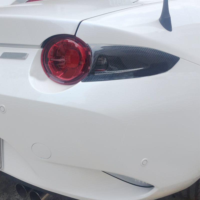 GV Style Carbon Tail Lights Cover Pair For Mazda MX5 Miata ND 2016-24 Kazento Carbon Parts Carbon Fiber MX5-TL-GV-ND-CF