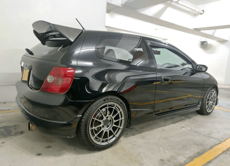 Honda Civic EP3 MUGEN Style Hatchback Roof Wing Spoiler(USDM)2002-2005 Kazento Carbon Parts 车身侧板