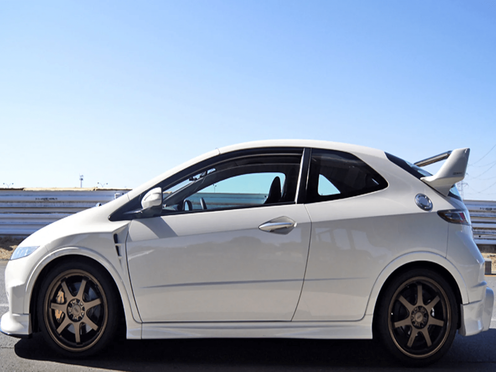 Honda Civic Type R FN2 07-11 MUG Style Fiberglass Front Fender Pair Kazento Carbon Parts Fiber Glass (Unpaint) FN2-FF-MU-FRP