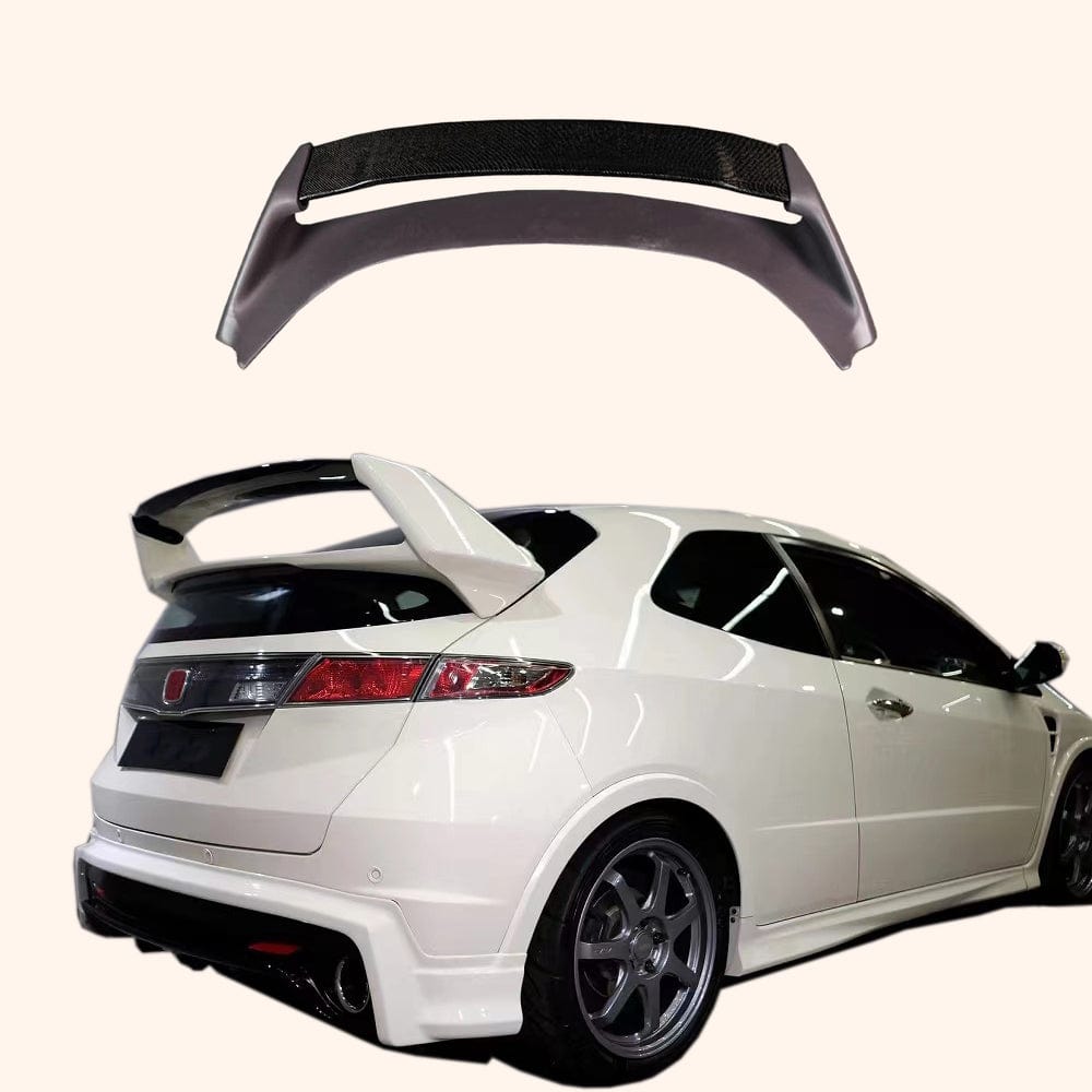 Honda Civic Type R FN2 07-11 MUG Style Rear Spoiler Wing Blade Carbon Kazento Carbon Parts Partial Carbon Fiber (Vent Carbon) FN2-RS-GT-MUG-PCF