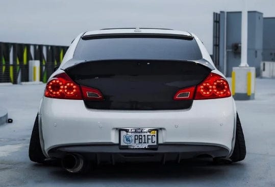 Infiniti G25/G35/G37/Q40 Sedan Dcuktail Rear Trunk Boot Lid 2008-2013 Kazento Carbon Parts 车身侧板