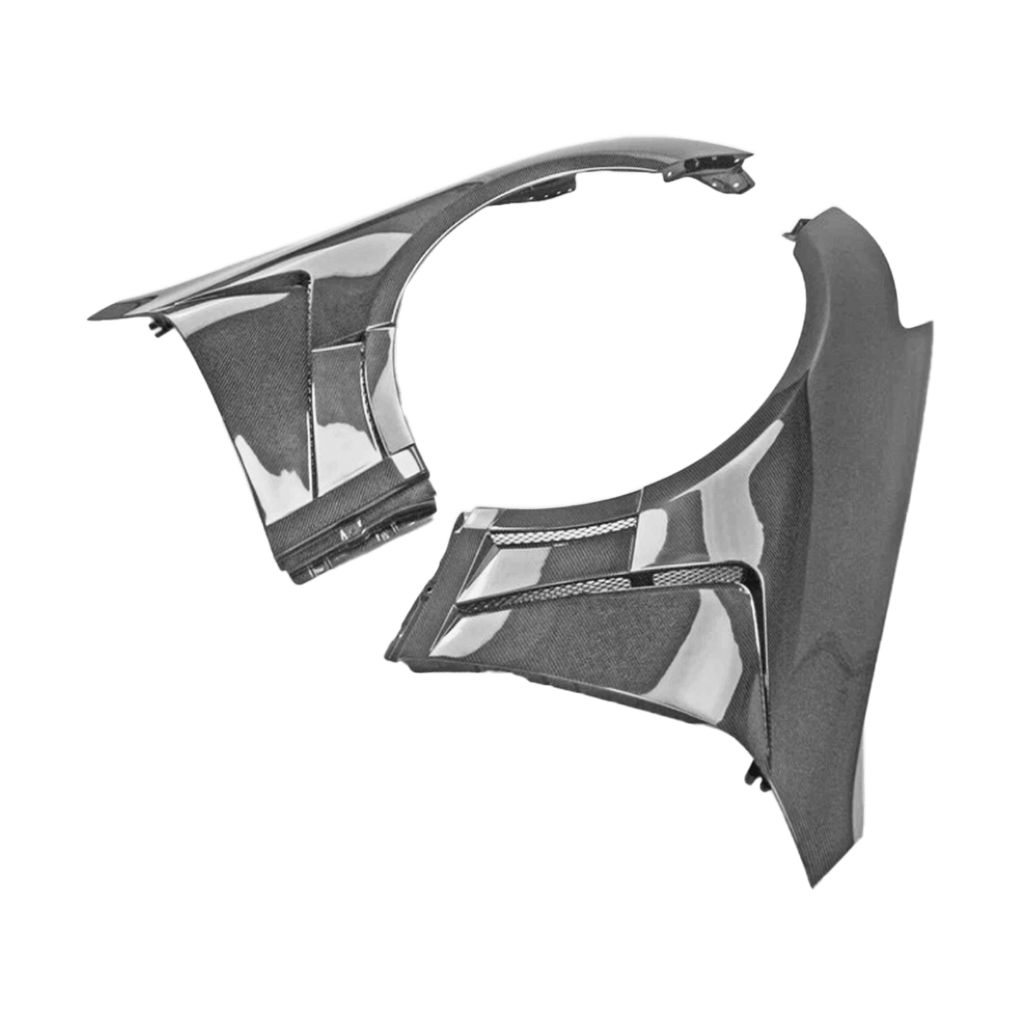 Infiniti G35 V35 2 Door Coupe Front Vented Fenders 2003-2007 Kazento Carbon Parts Carbon Fiber G352DR-FF-EPA1-CF