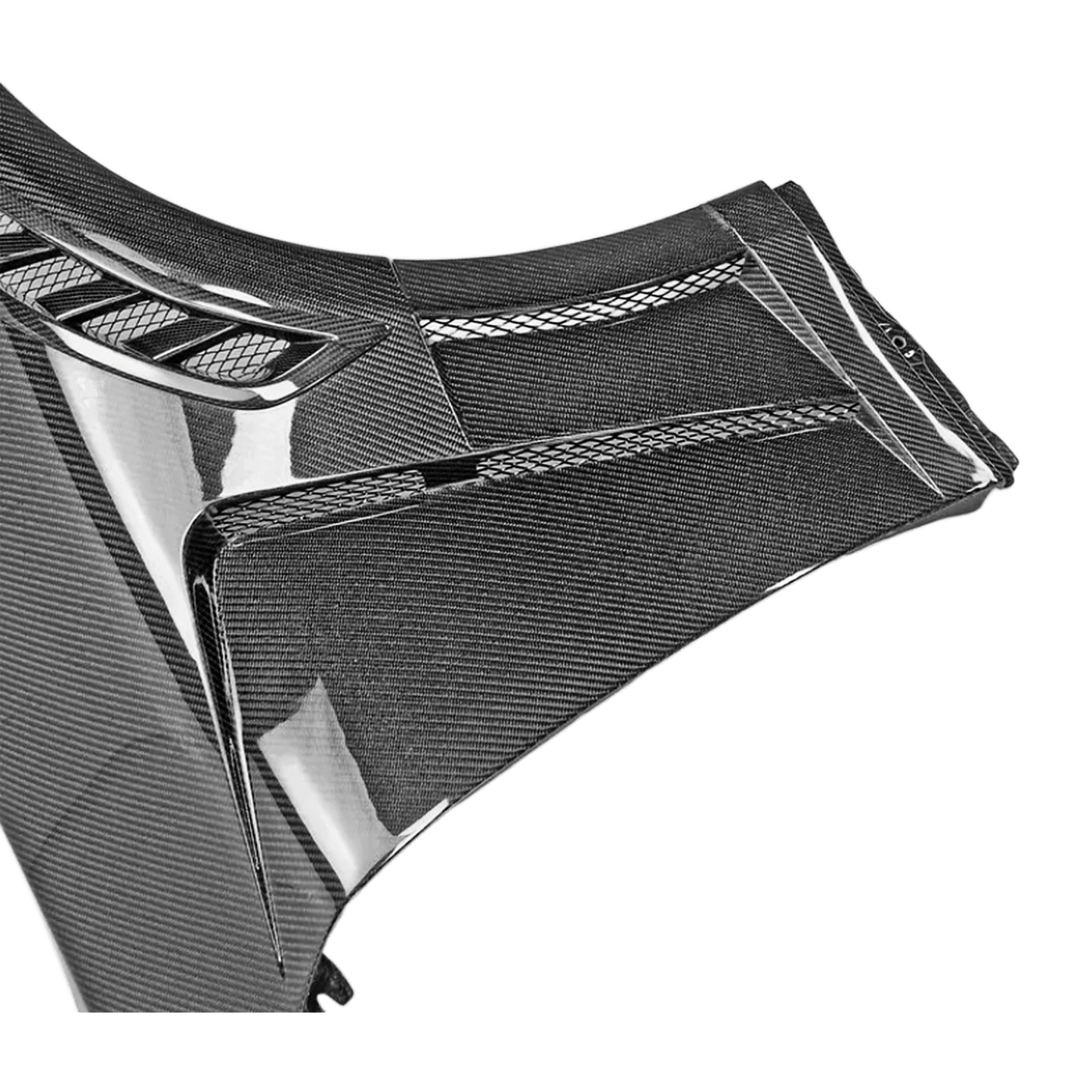 Infiniti G35 V35 2 Door Coupe Front Vented Fenders 2003-2007 Kazento Carbon Parts Carbon Fiber G352DR-FF-EPA2-CF