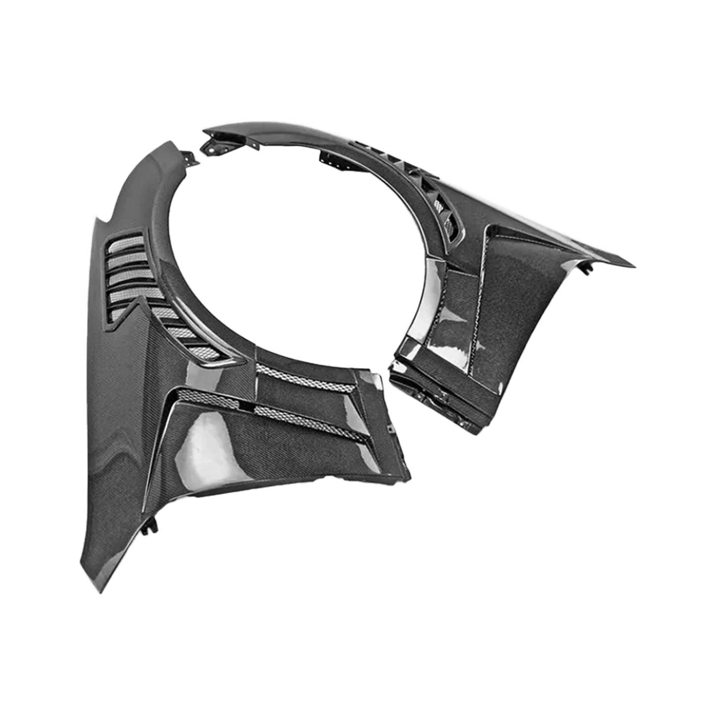 Infiniti G35 V35 2 Door Coupe Front Vented Fenders 2003-2007 Kazento Carbon Parts Carbon Fiber G352DR-FF-EPA2-CF