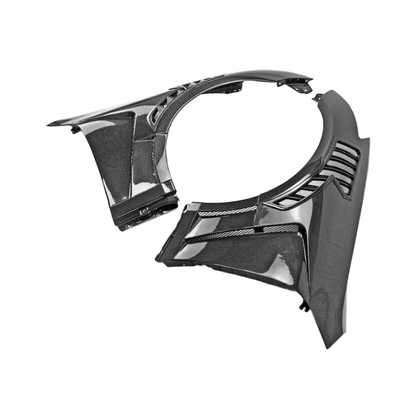 Infiniti G35 V35 2 Door Coupe Front Vented Fenders 2003-2007 Kazento Carbon Parts Carbon Fiber G352DR-FF-EPA2-CF