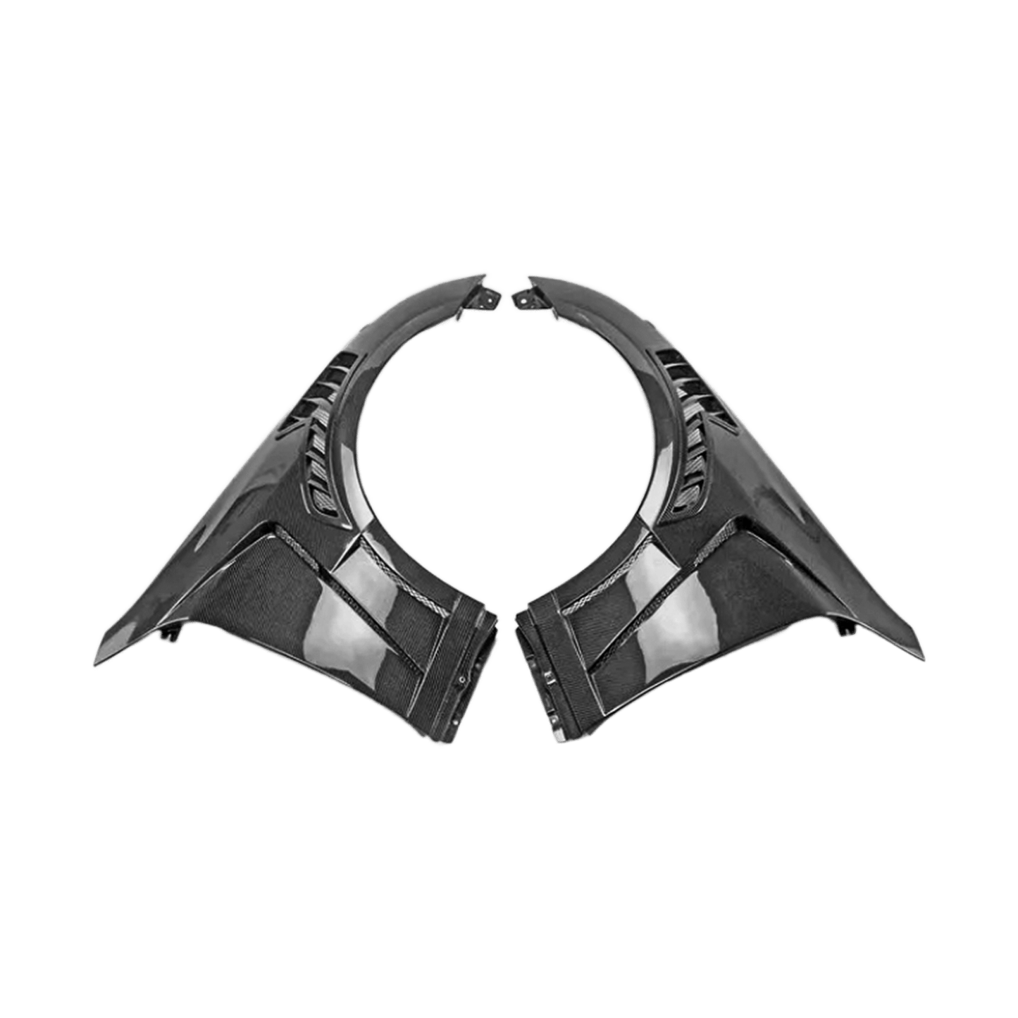 Infiniti G35 V35 2 Door Coupe Front Vented Fenders 2003-2007 Kazento Carbon Parts Carbon Fiber G352DR-FF-EPA2-CF