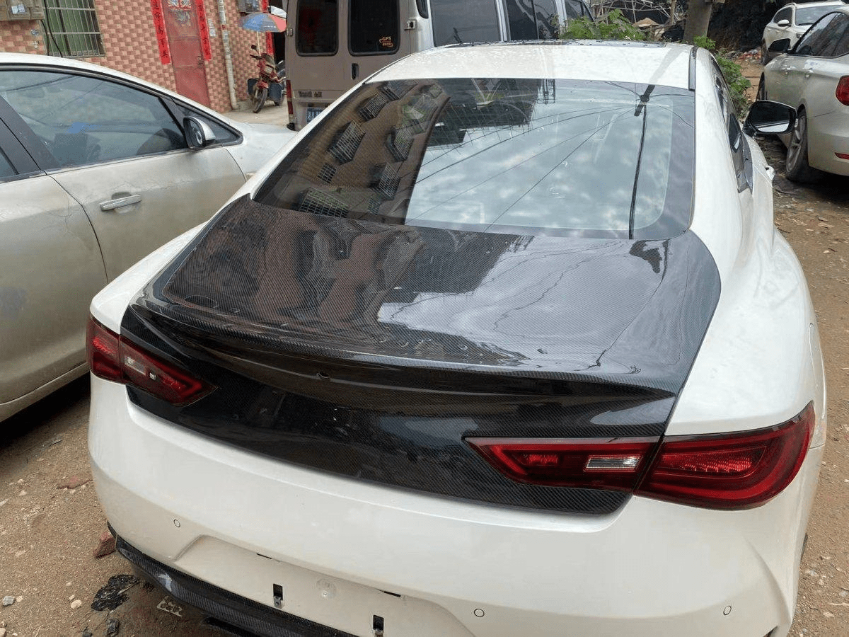 Infiniti Q60 CV37 Rear Dcuktail Trunks 17 Onwards Kazento Carbon Parts 车身侧板