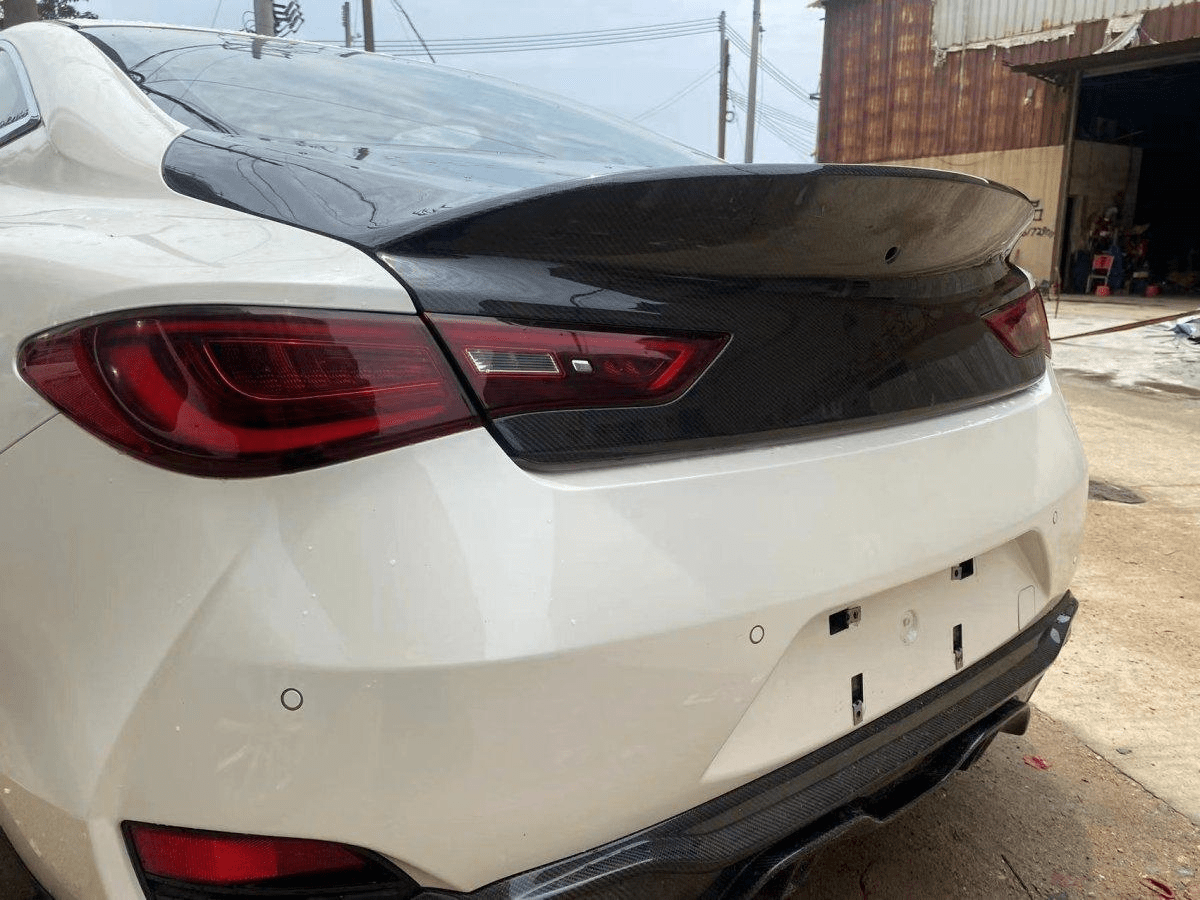Infiniti Q60 CV37 Rear Dcuktail Trunks 17 Onwards Kazento Carbon Parts 车身侧板